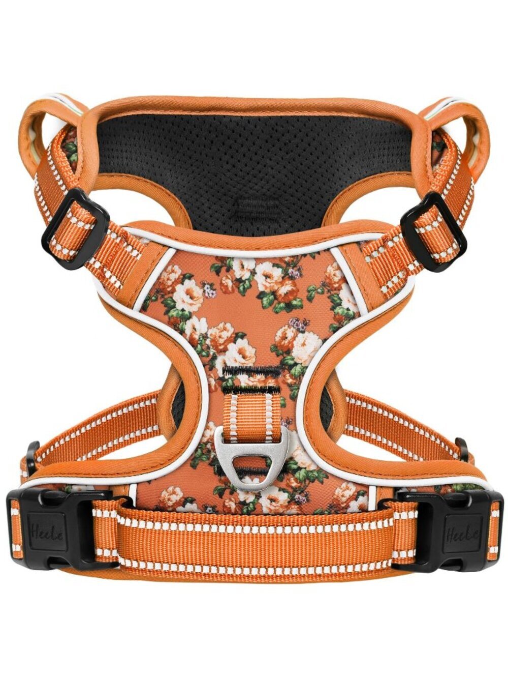 HEELE Dog Harness, Large No Pull Adj Padded Reflective Walking Training Flower - Picture 1 of 2